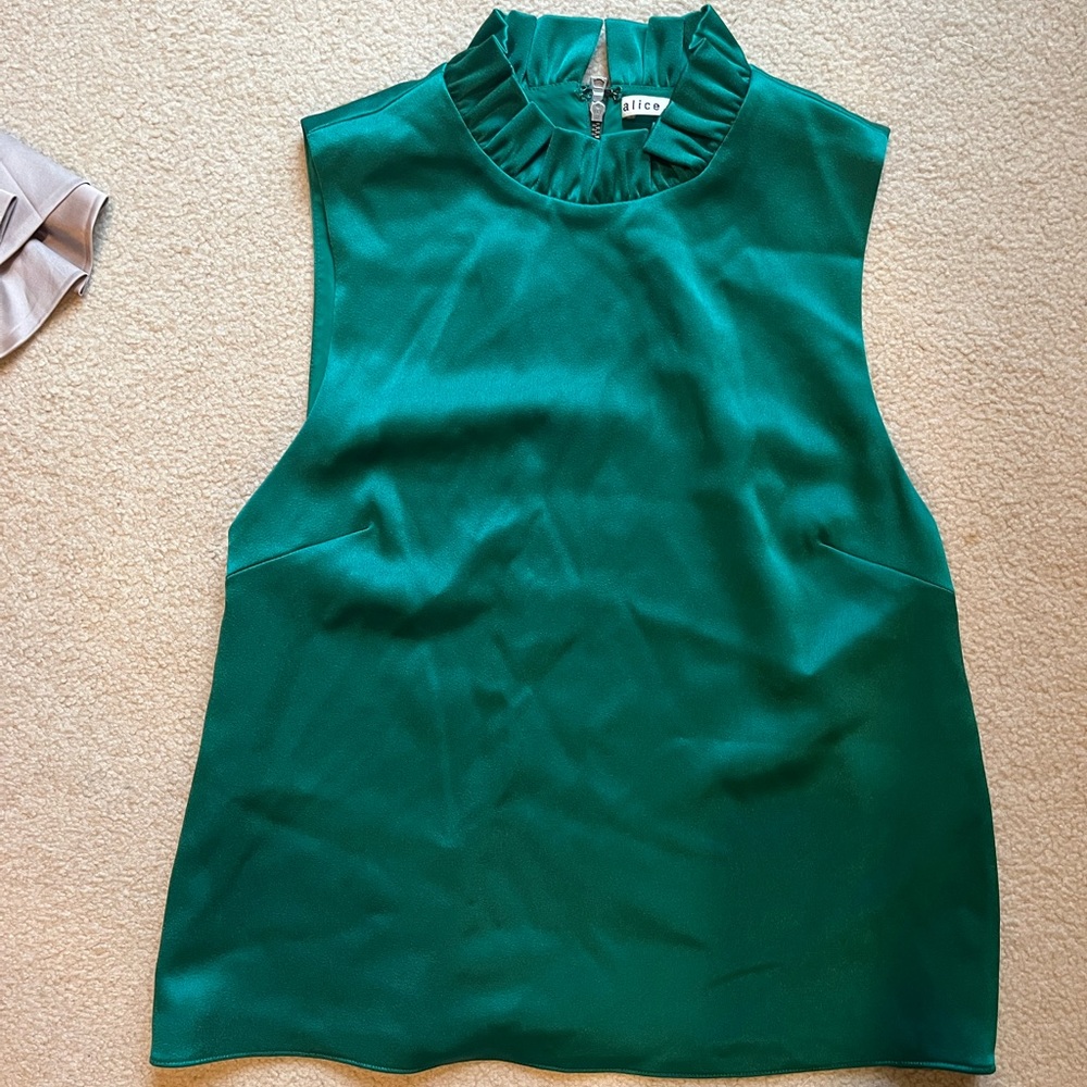 Alice + Olivia green top (worn once)